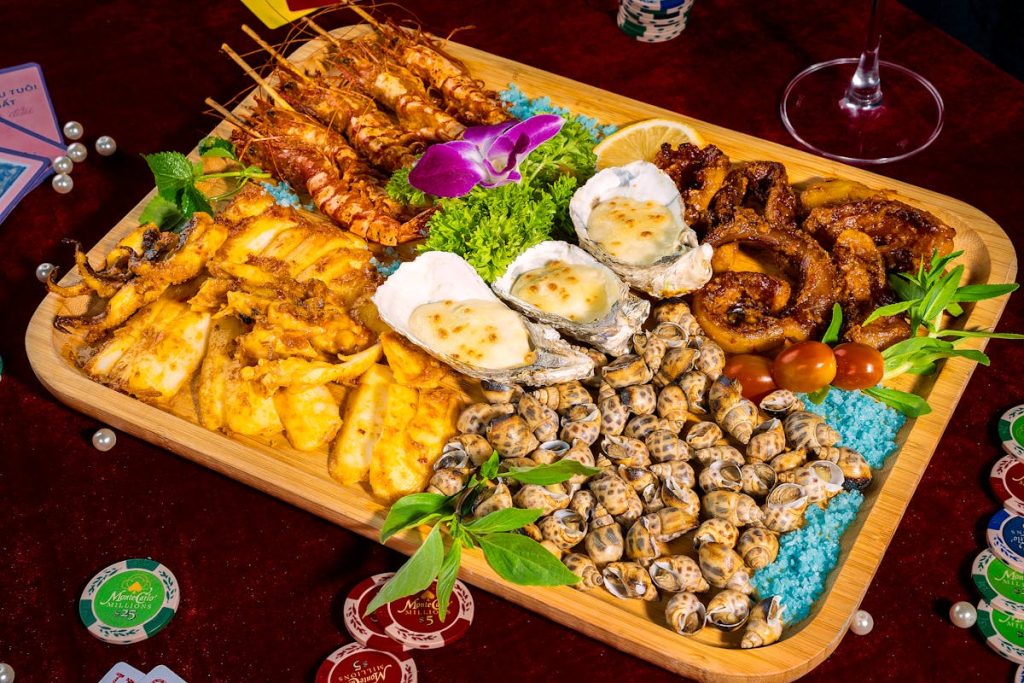 Combo hải sản tươi sống 4 món nhà hàng